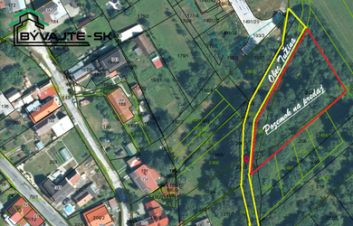 Stavebný pozemok o výmere 1577 m2 v obci Tužina