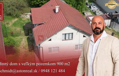 Predaj: Rodinný dom s veľkým pozemkom 900 m2