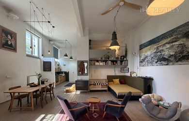 Veľkometrážny tehlový byt loftového typu 77m2 + 46m2 nebytové priestory, Smetanova ul., Trenčín / Sihoť I