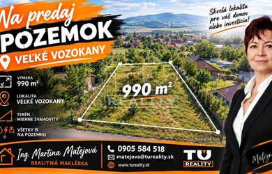 POZEMOK 990 m² – VEĽKÉ VOZOKANY