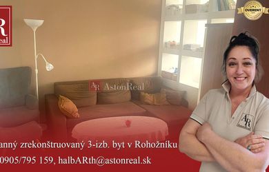 Priestranný byt 3+1, 86m2, balkón, kompletná rekonštrukcia, Rohožník